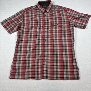 Kuhl Eluxur Shirt Mens Medium Red Plaid Outdoor Hiking Performance Lightweight